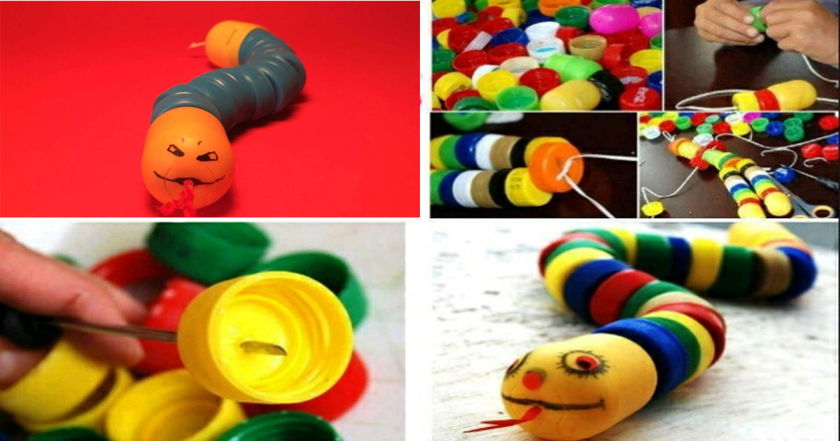 Cách làm đồ chơi từ nắp chai nhựa