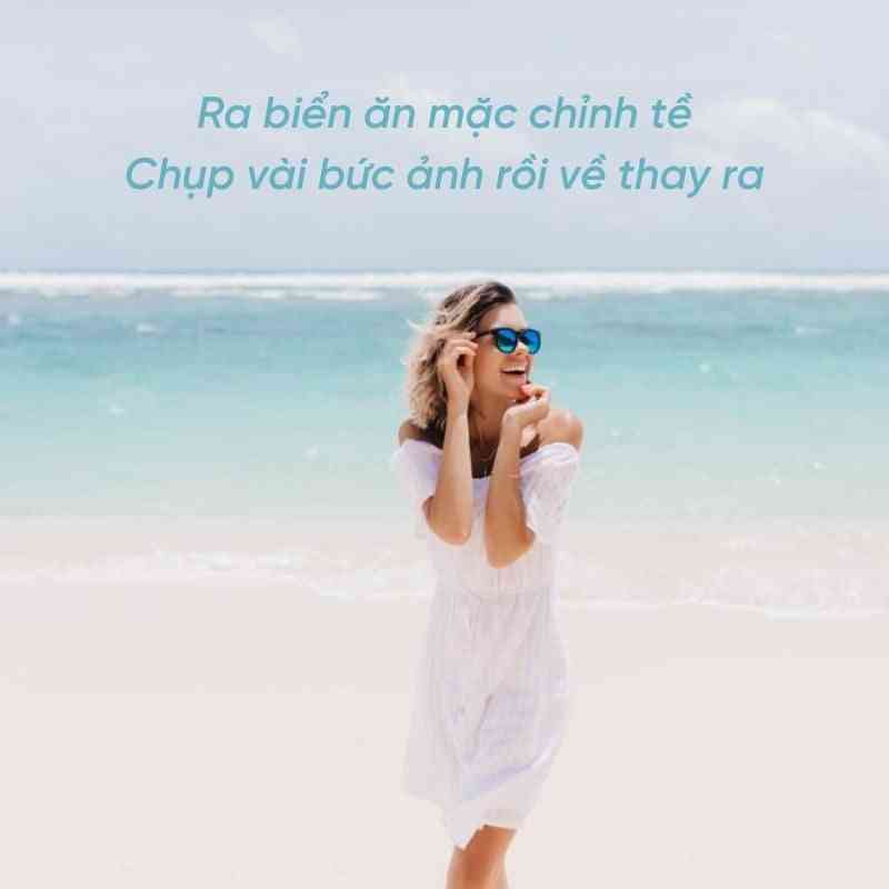 stt đi biển thả thính