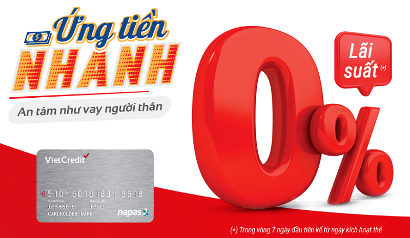 Cách rút tiền VietCredit không cần thẻ